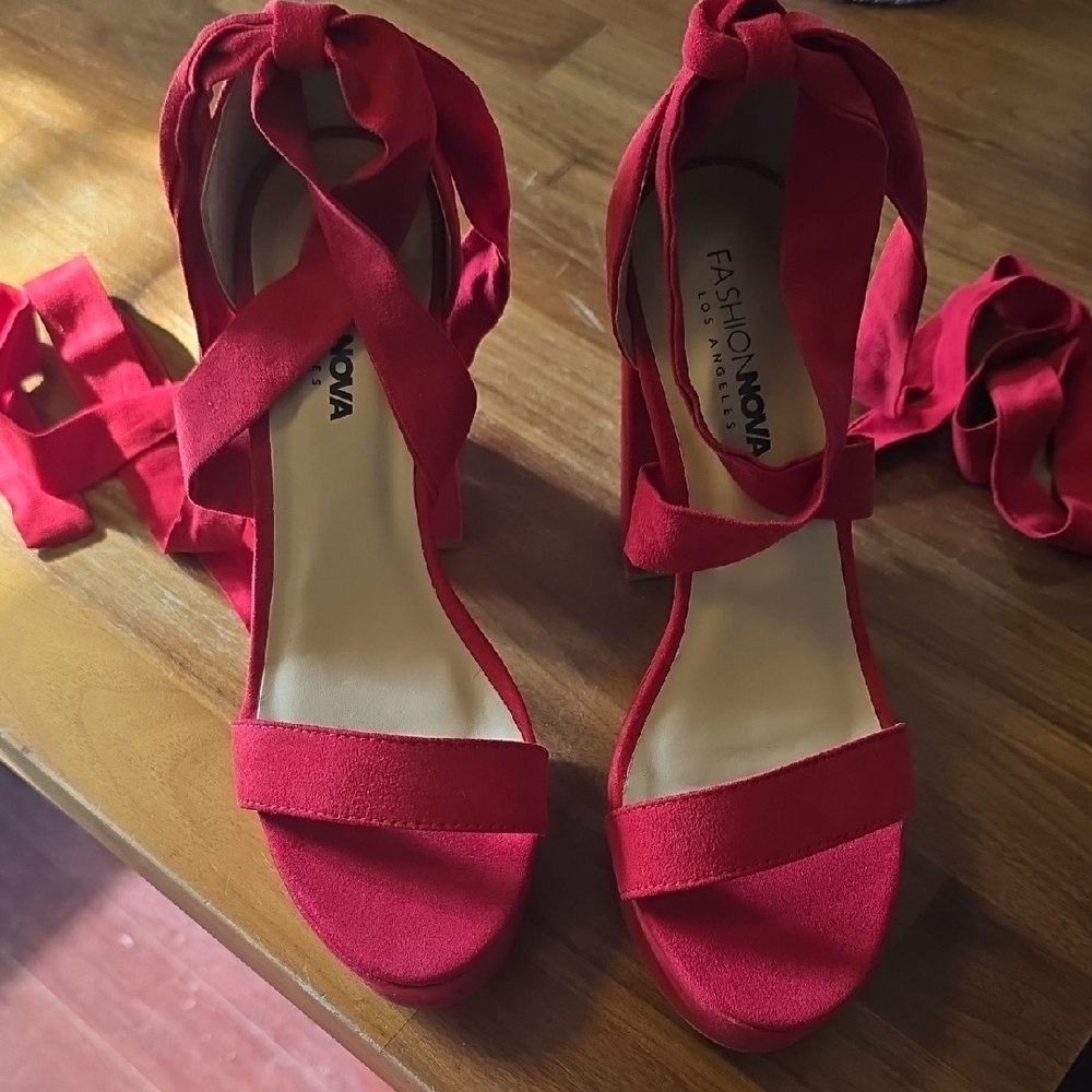 Fashion Nova Bold Red Heels